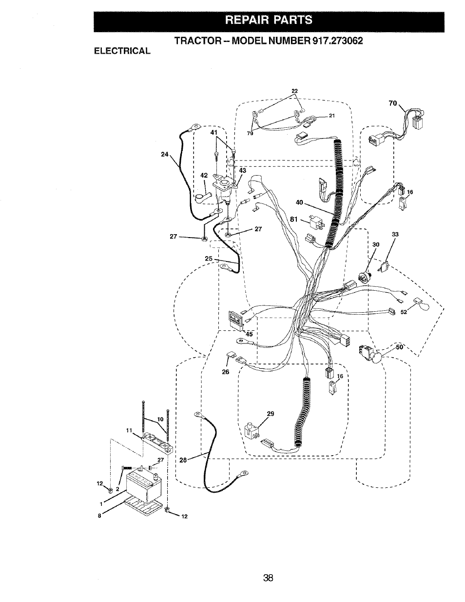 Repair parts | Craftsman 917.273062 User Manual | Page 38 / 68