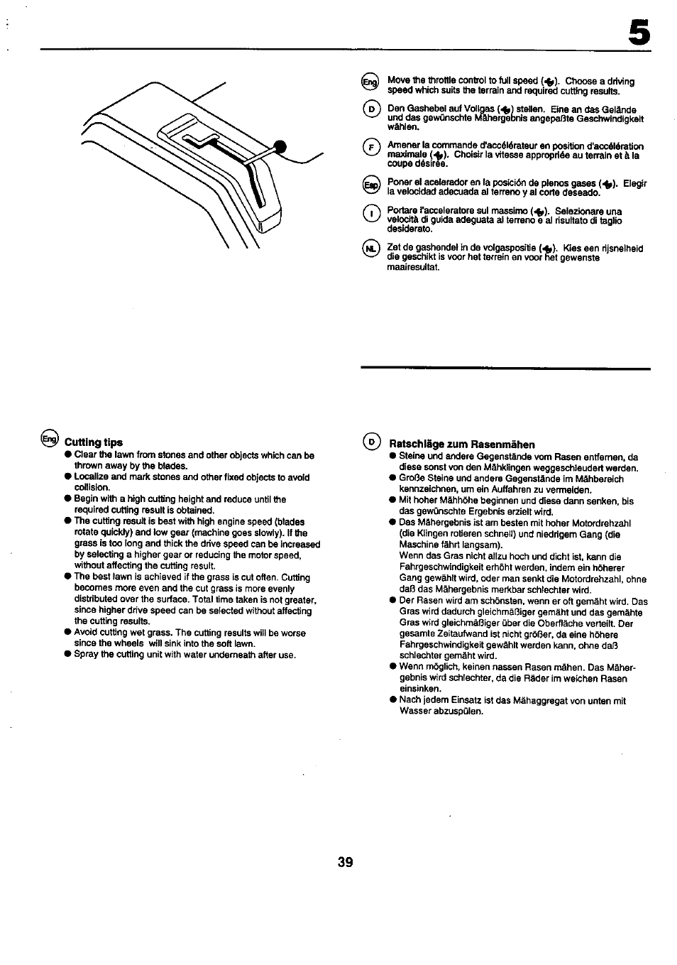 Cutting tips | Craftsman 25949 User Manual | Page 39 / 68