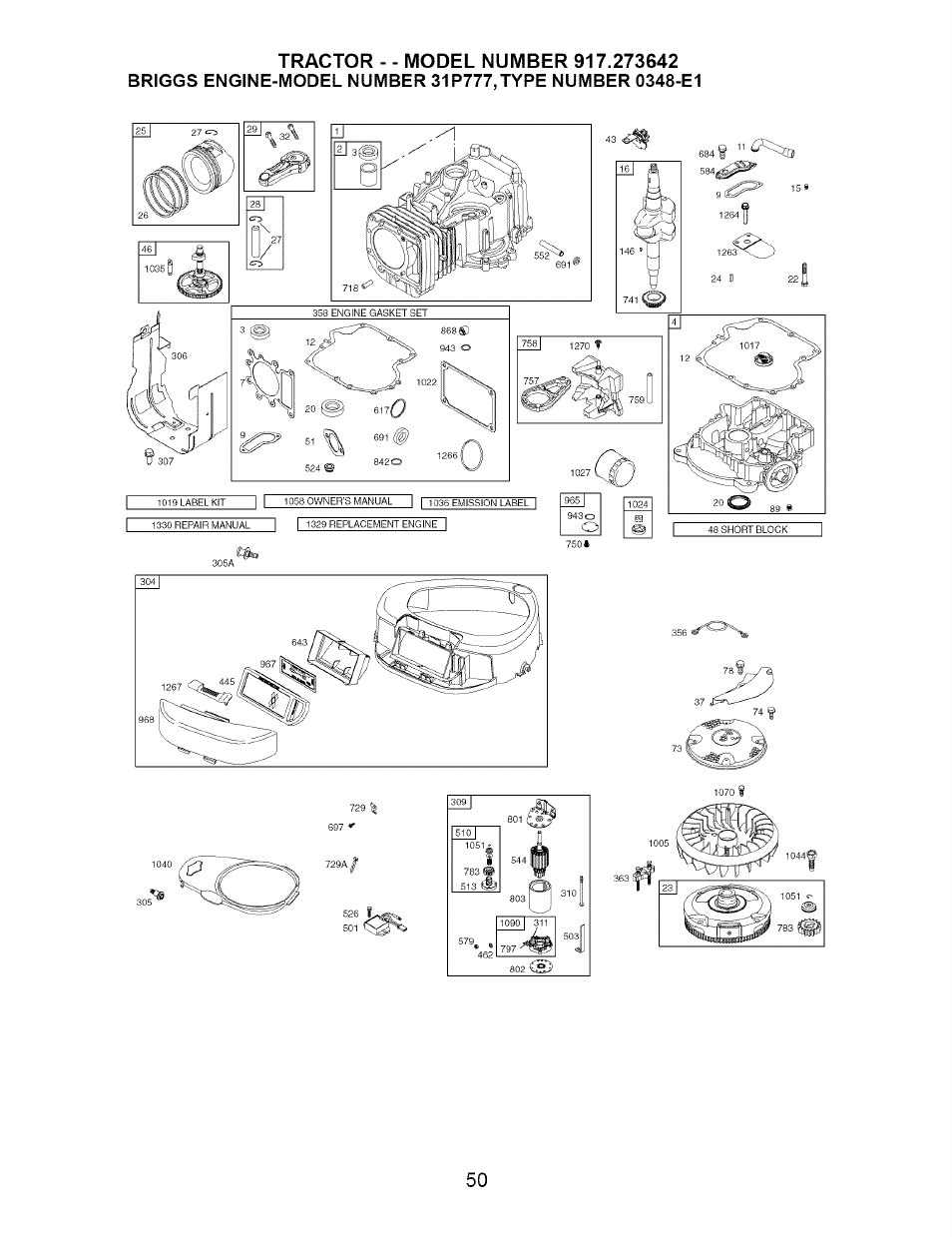 Craftsman DYT 4000 917.273642 User Manual | Page 50 / 56