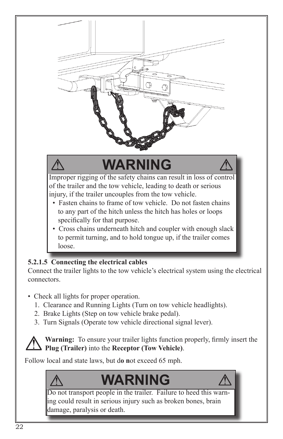 Warning | Craftsman 0220 User Manual | Page 22 / 56