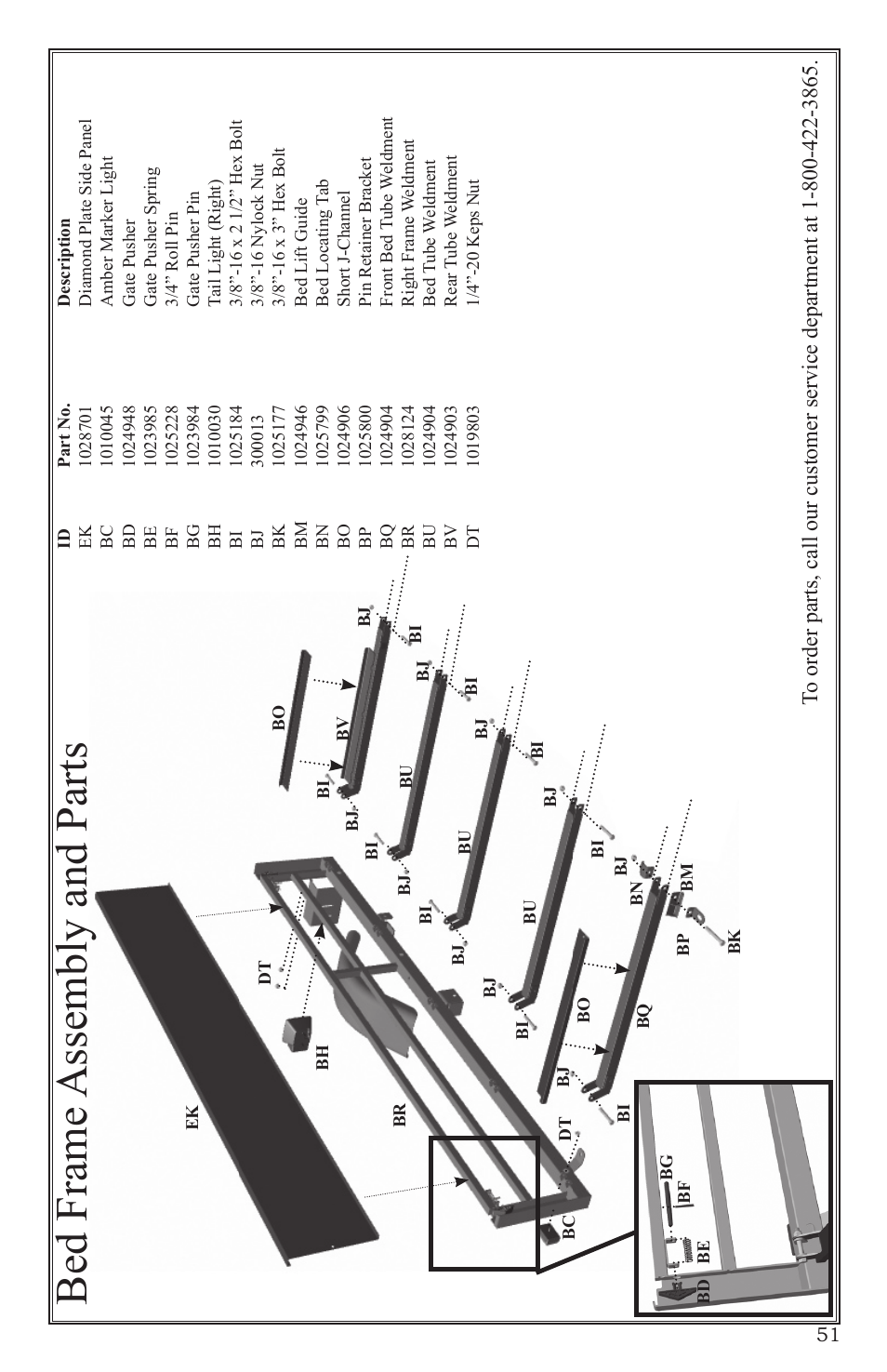 Bed frame assembly and parts | Craftsman 0220 User Manual | Page 51 / 56