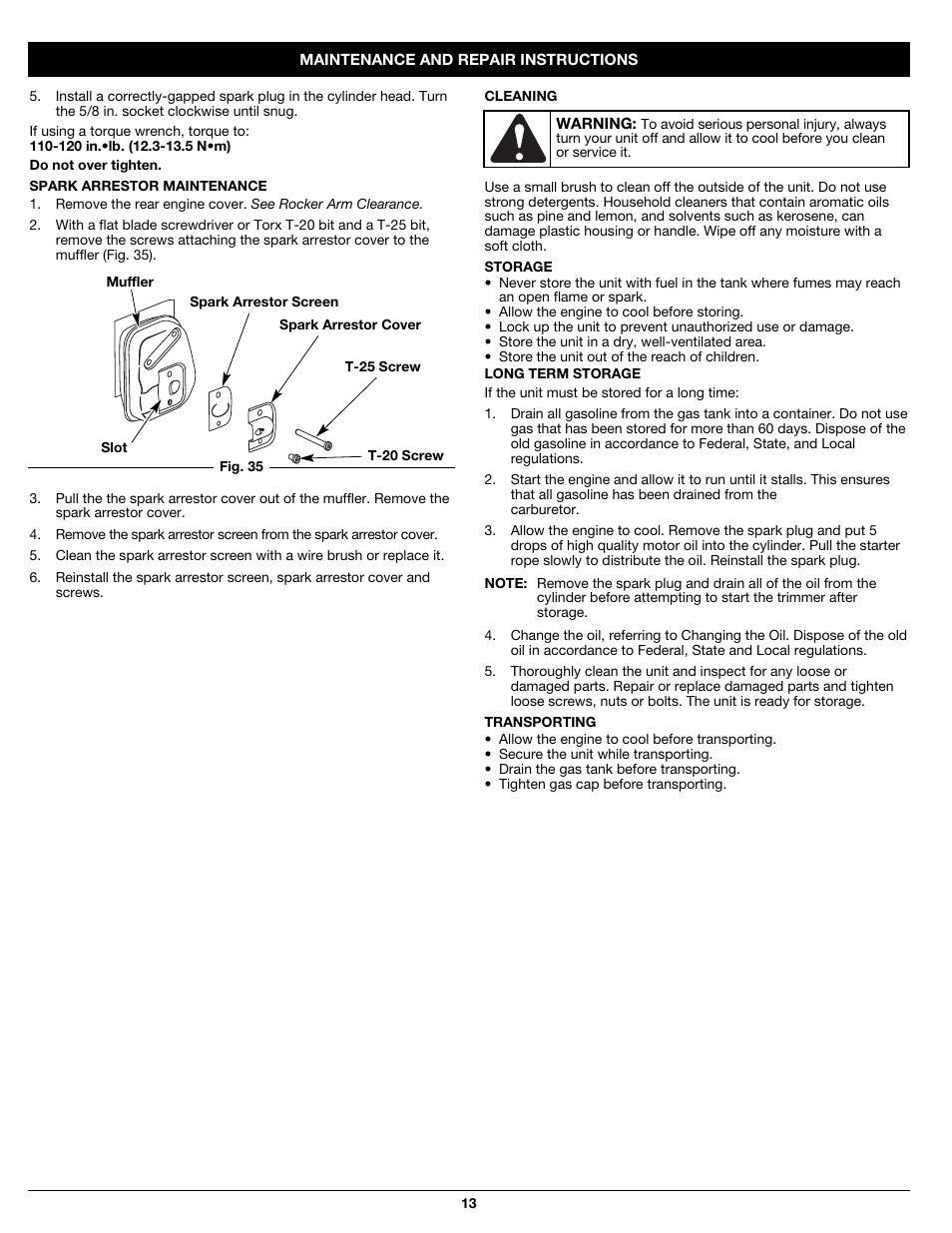 Craftsman 316.79194 User Manual | Page 13 / 36