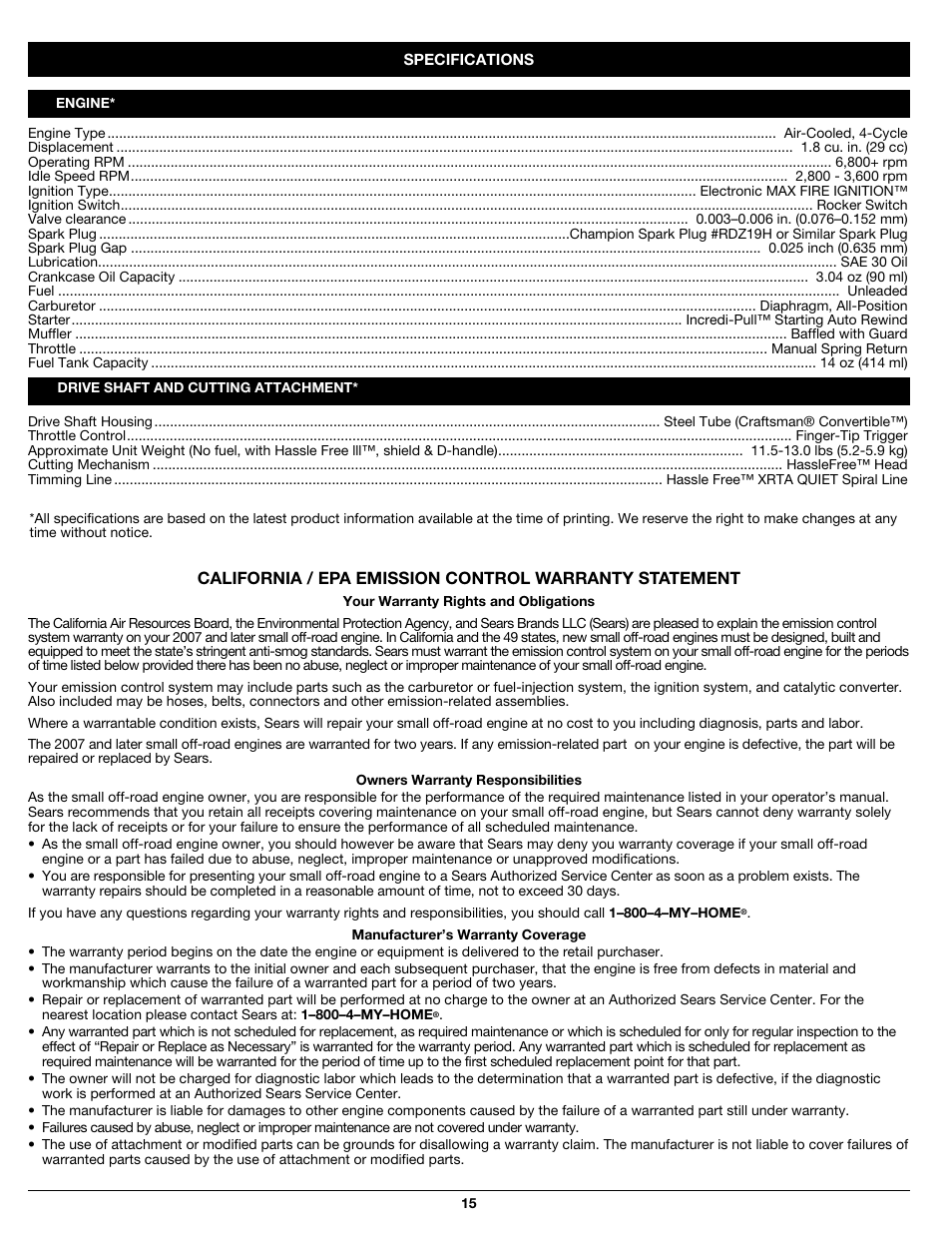Craftsman 316.79194 User Manual | Page 15 / 36