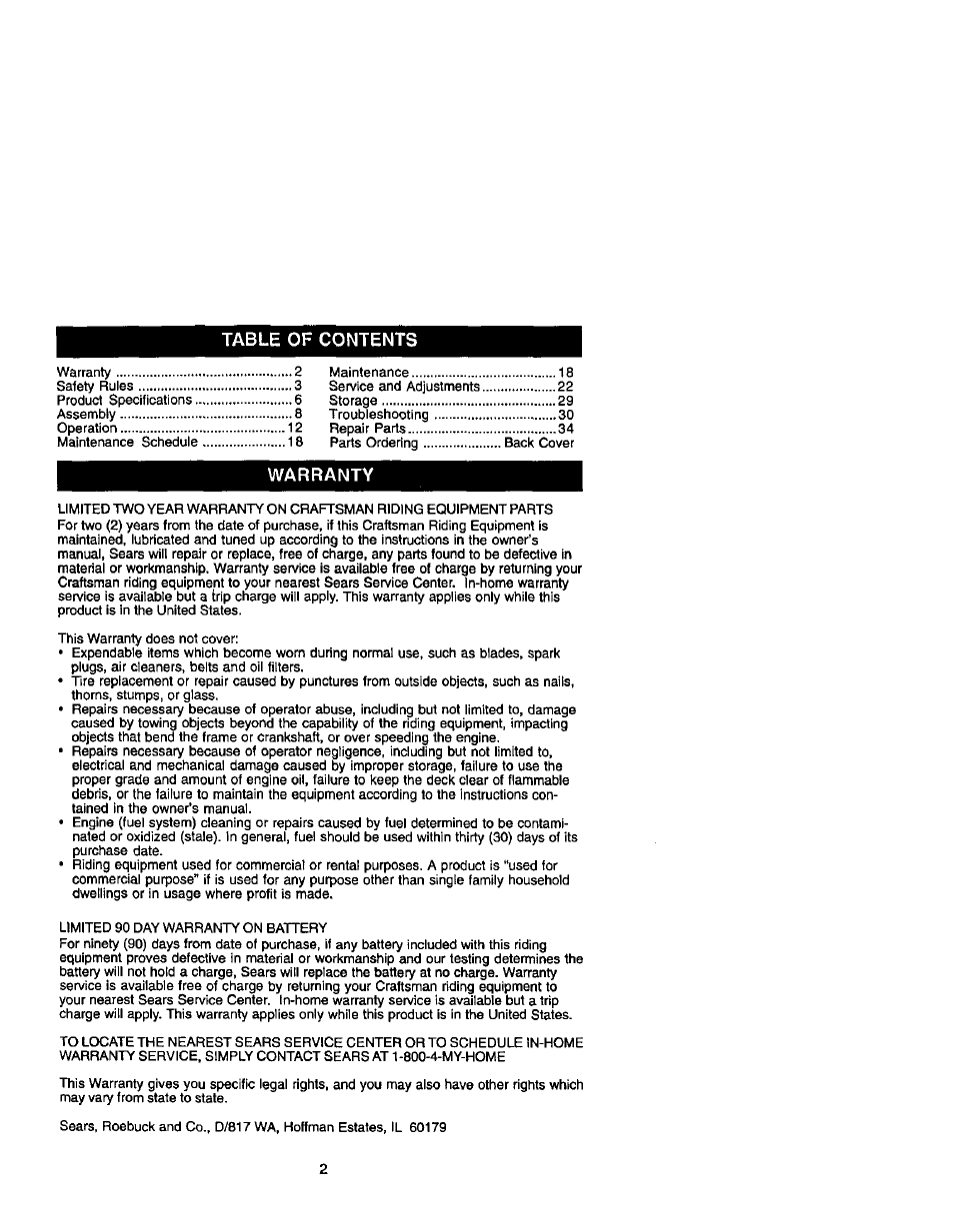 Craftsman 917.274990 User Manual | Page 2 / 60