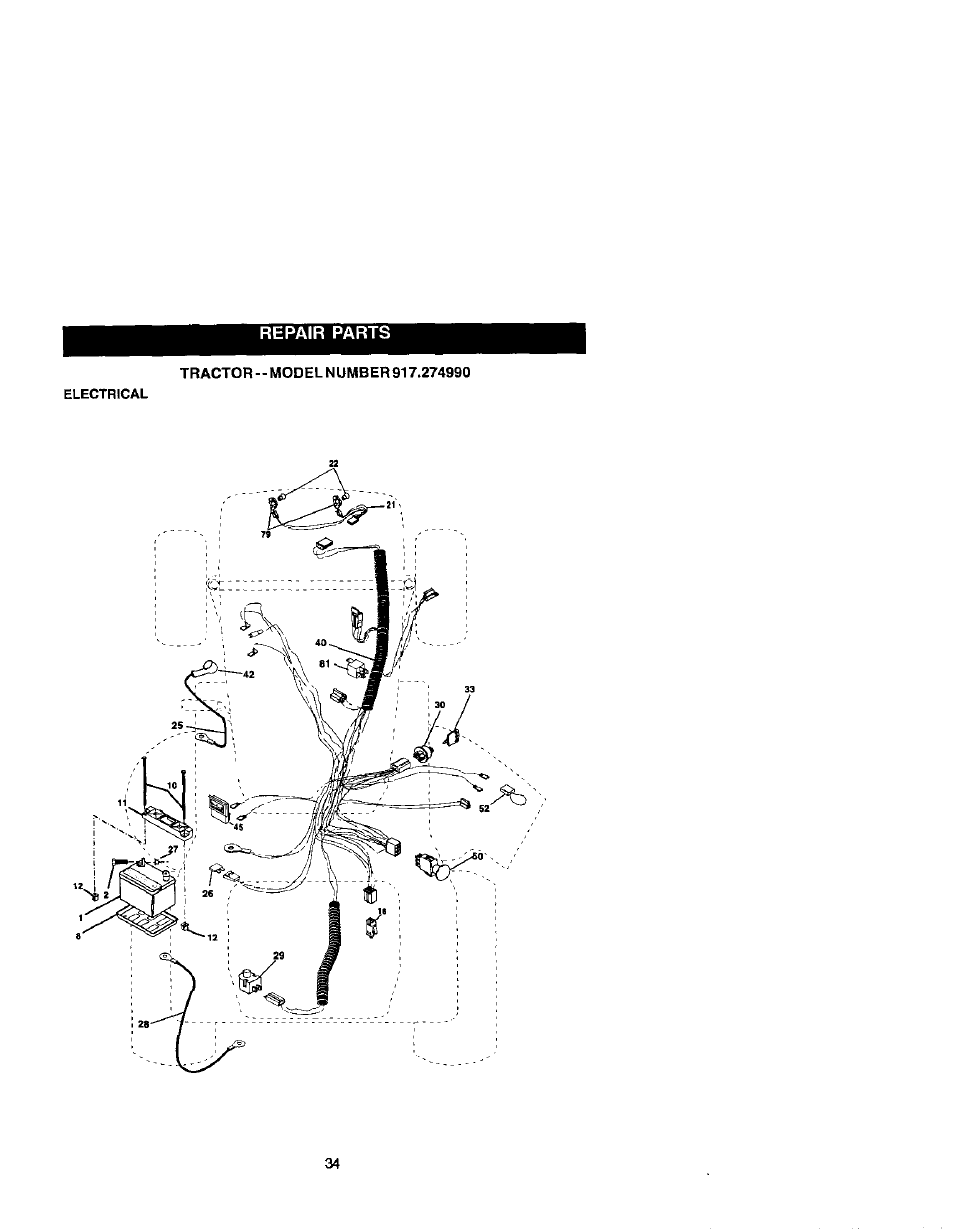 Repair parts | Craftsman 917.274990 User Manual | Page 34 / 60