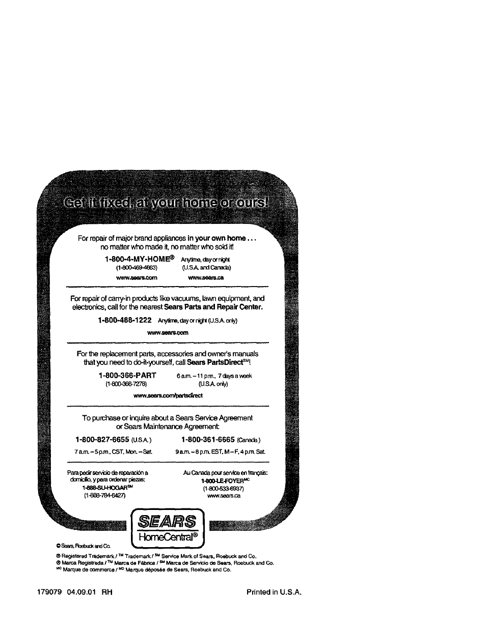 Homecentral | Craftsman 917.274990 User Manual | Page 60 / 60