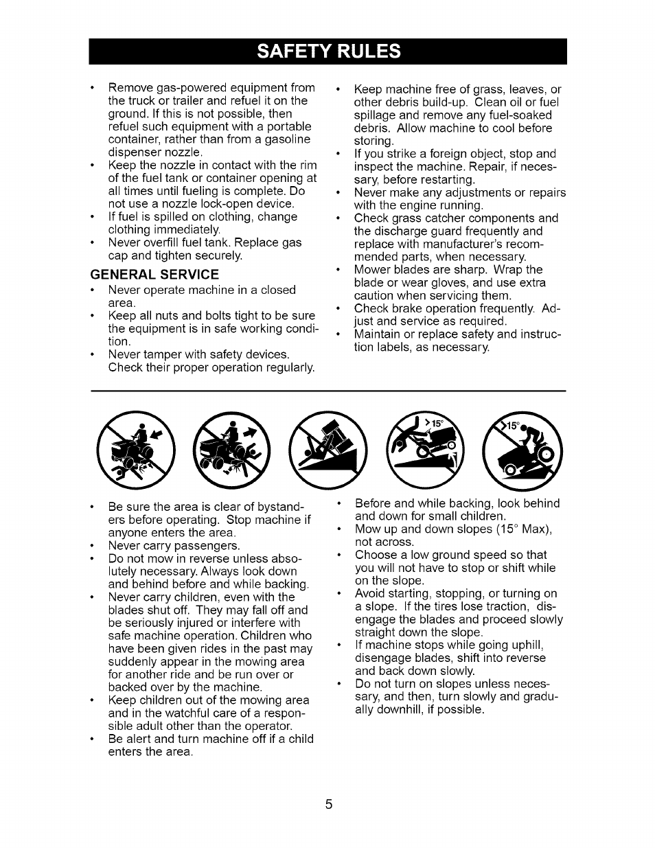 Safety rules | Craftsman 917.275632 User Manual | Page 5 / 52