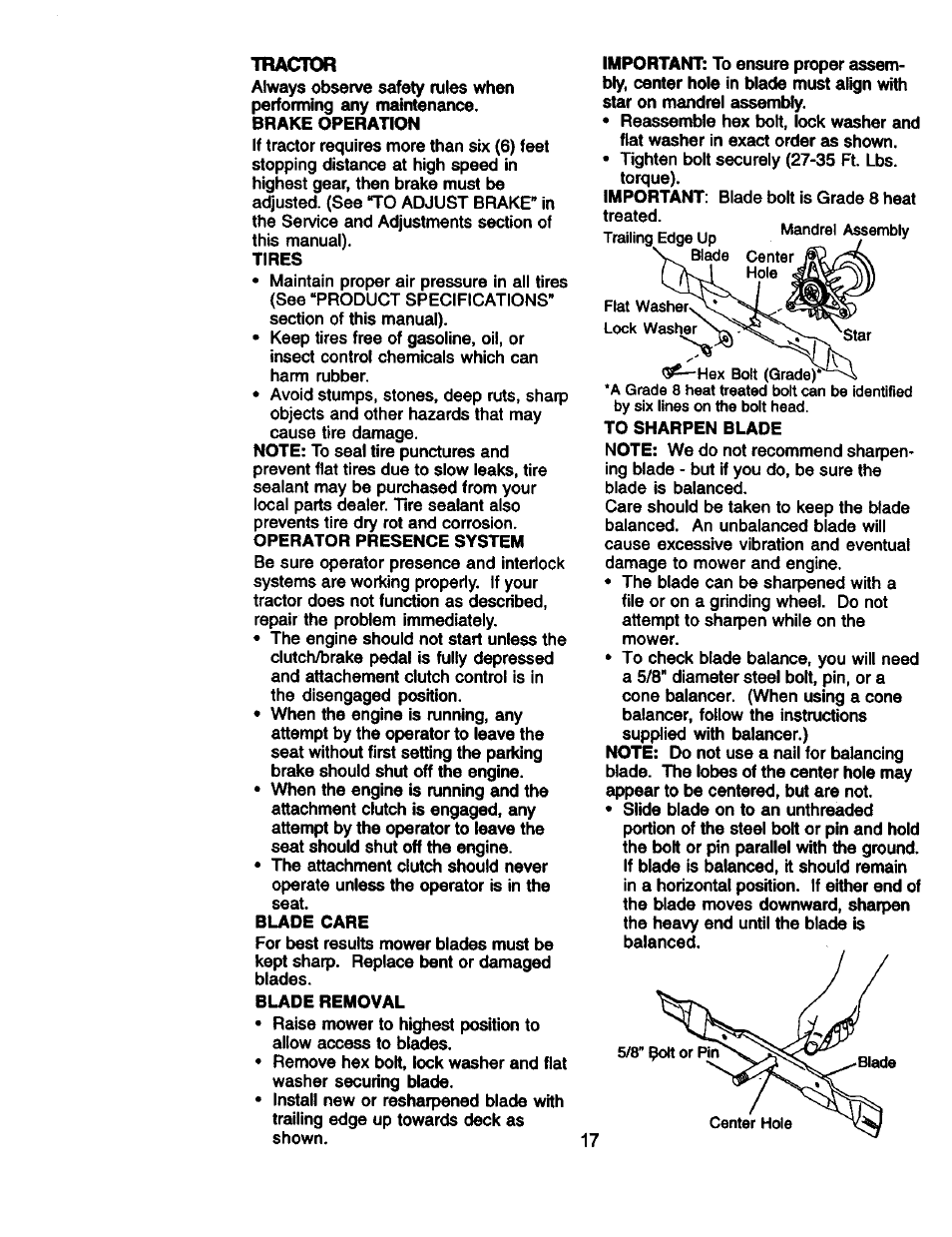 Tractor | Craftsman 917.271130 User Manual | Page 17 / 60