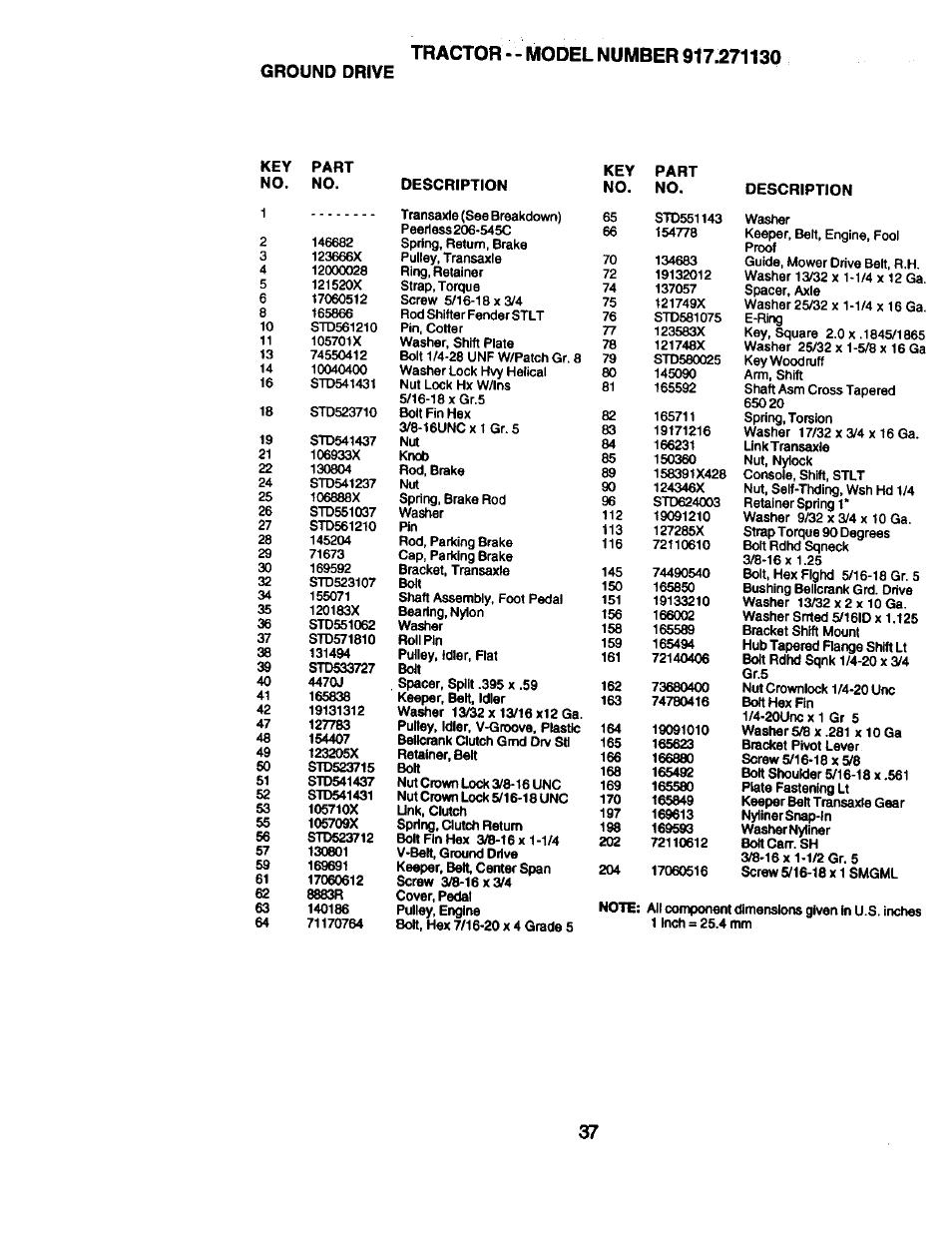 Description | Craftsman 917.271130 User Manual | Page 37 / 60