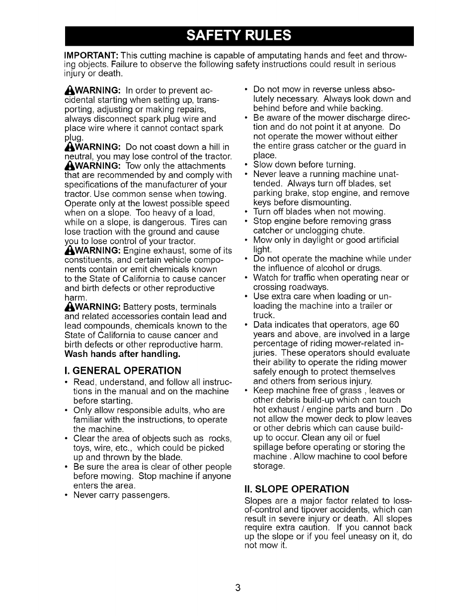 Safety rules | Craftsman 917.273648 User Manual | Page 3 / 56