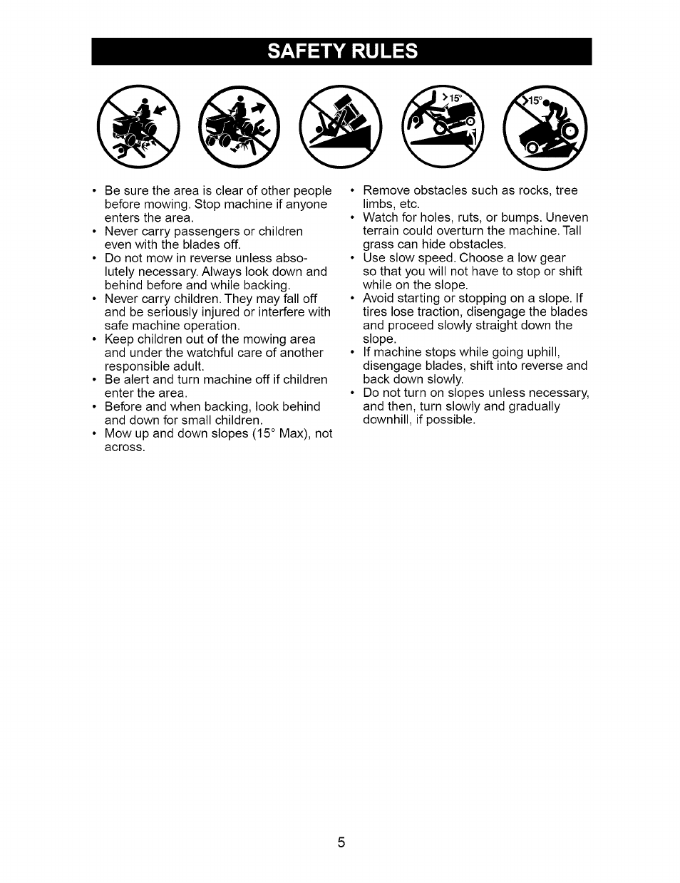 Safety rules | Craftsman 917.273648 User Manual | Page 5 / 56