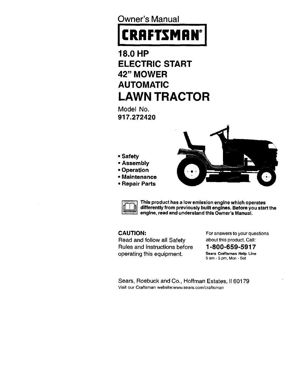 Craftsman 917.272420 User Manual | 64 pages