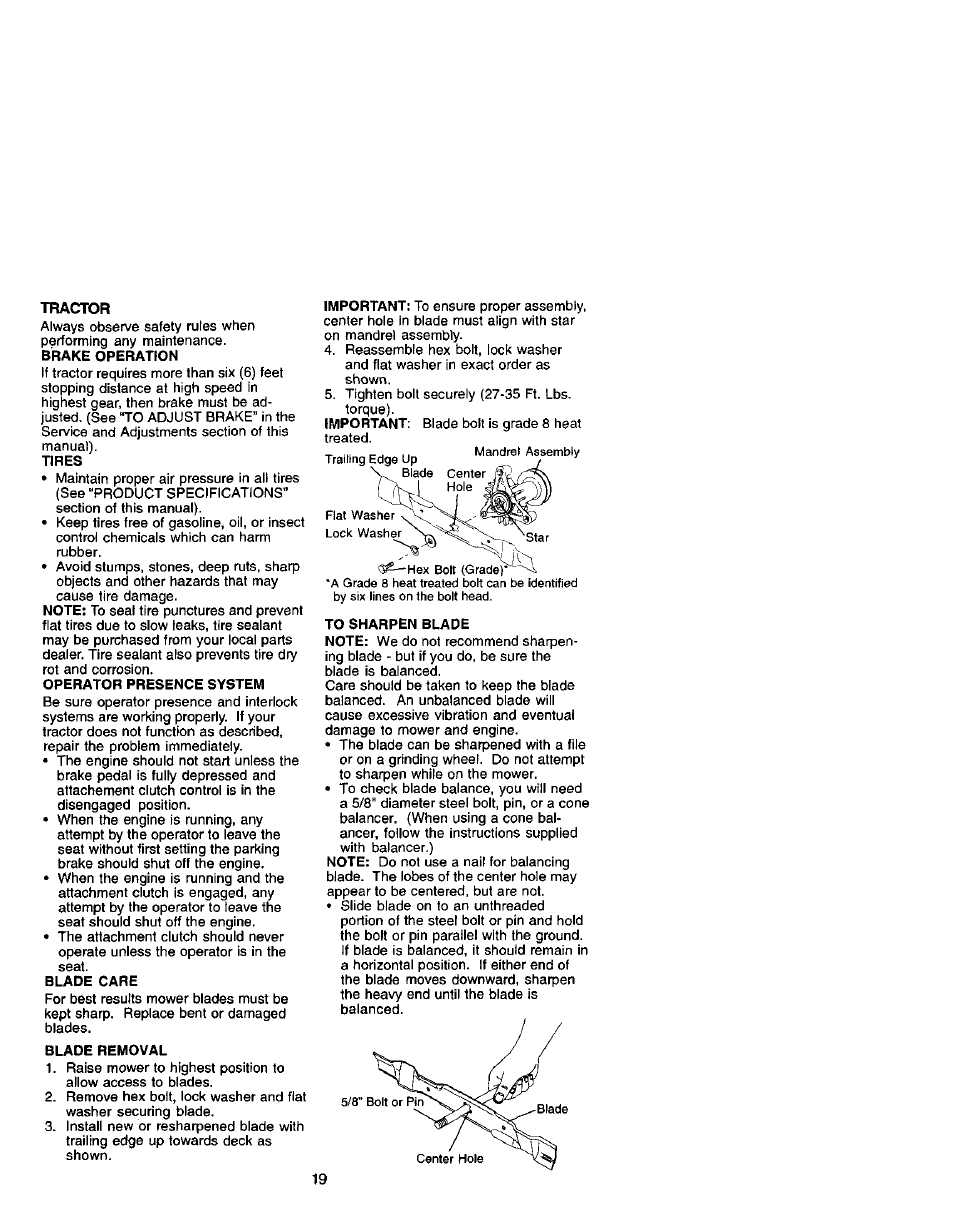 Tractor | Craftsman 917.272420 User Manual | Page 19 / 64
