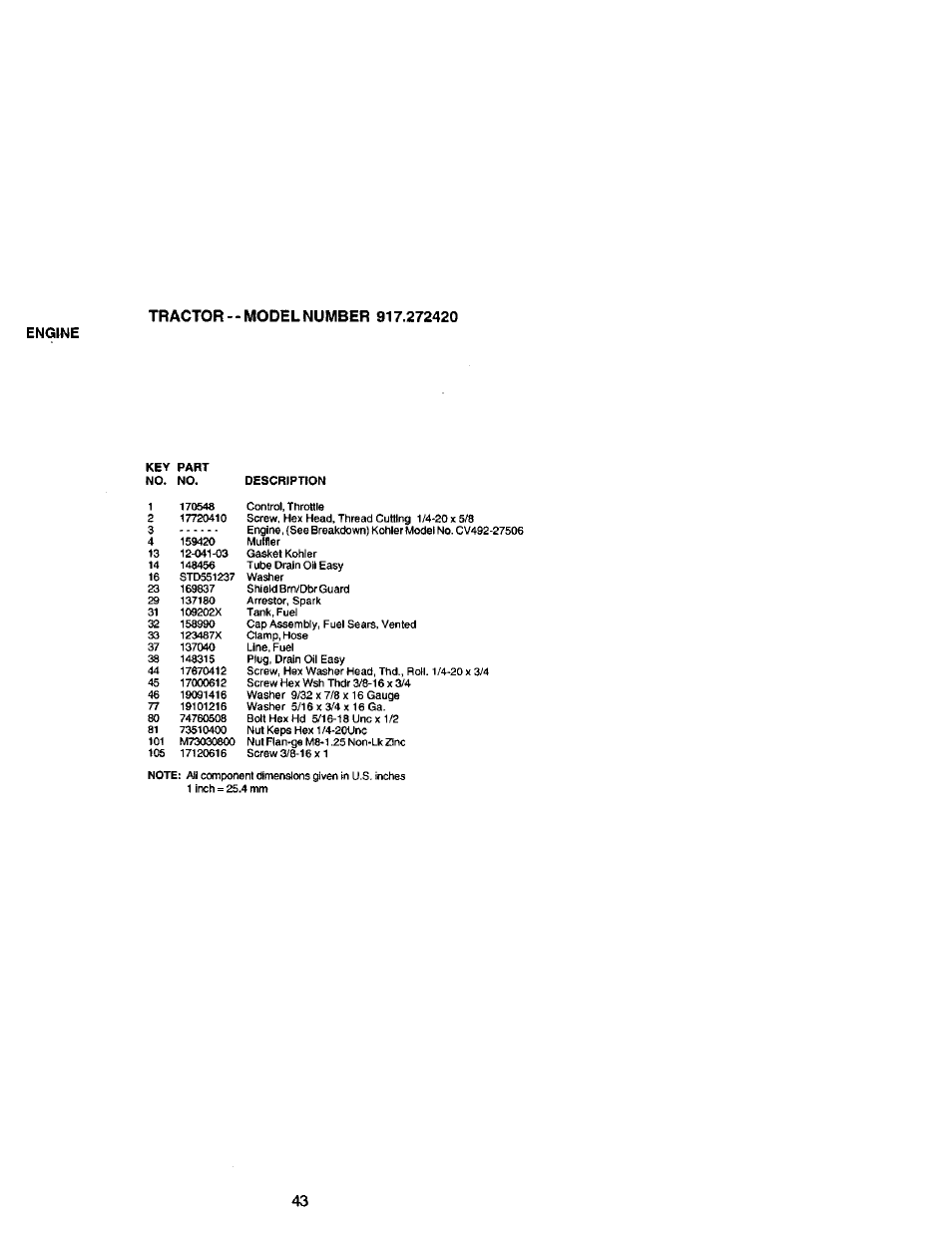 Craftsman 917.272420 User Manual | Page 43 / 64