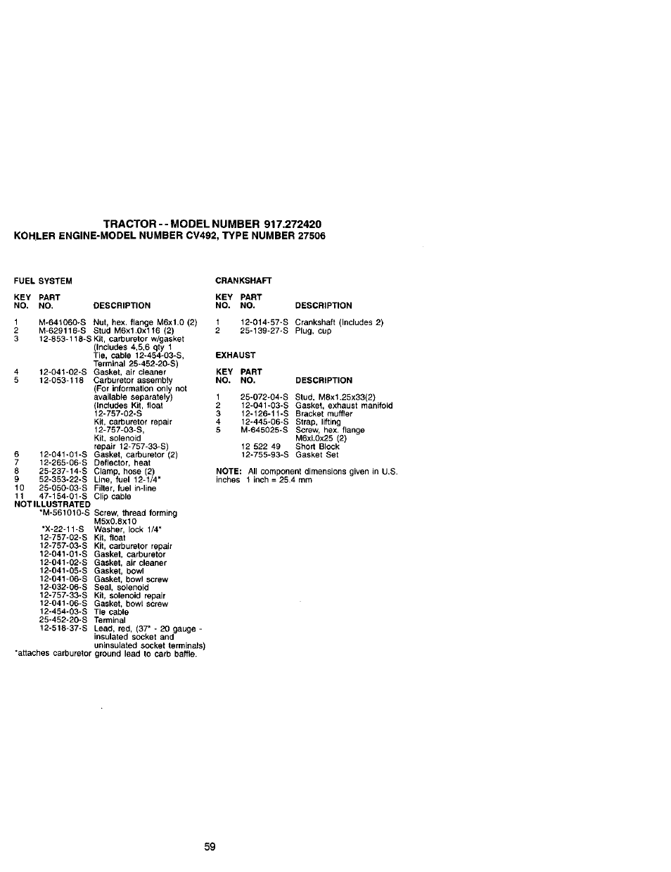 Craftsman 917.272420 User Manual | Page 59 / 64