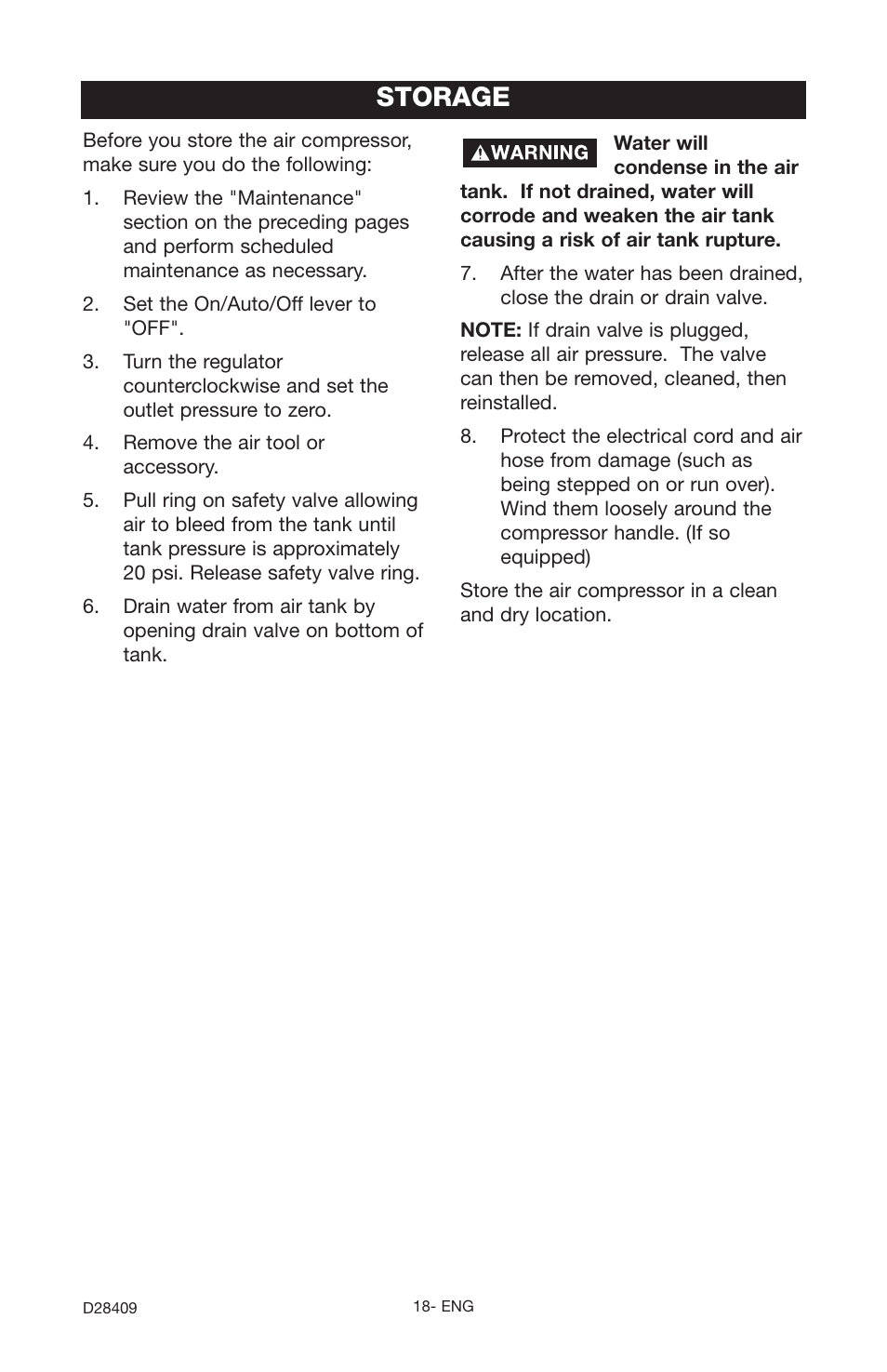 Storage | Craftsman 919.167362 User Manual | Page 18 / 48