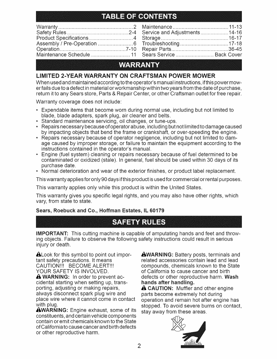 Craftsman 917.375013 User Manual | Page 2 / 48