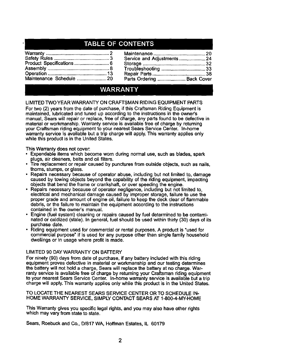 Craftsman 917.275021 User Manual | Page 2 / 64