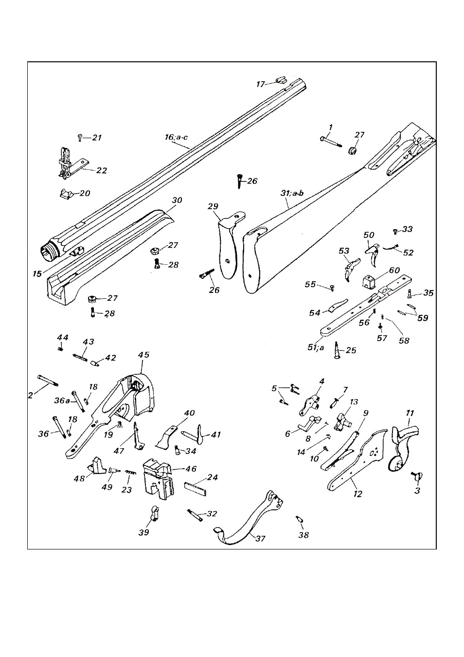 Exploded view | Uberti 1874 Sharps Rifle User Manual | Page 19 / 24