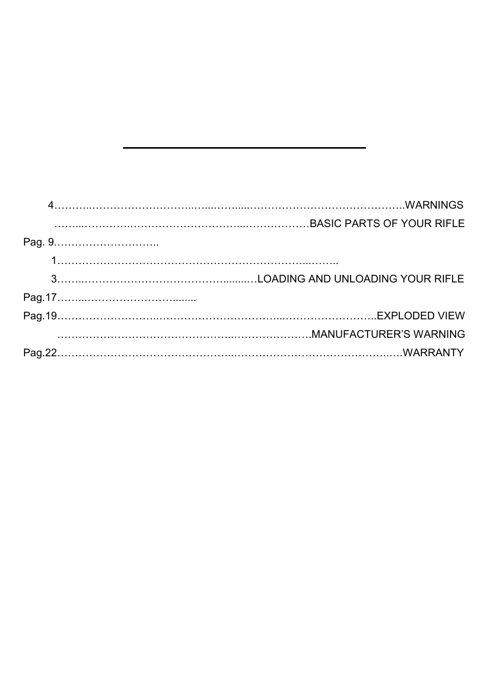 Warnings and instructions manual, Please read these instructions, Index | Uberti 1874 Sharps Rifle User Manual | Page 3 / 24