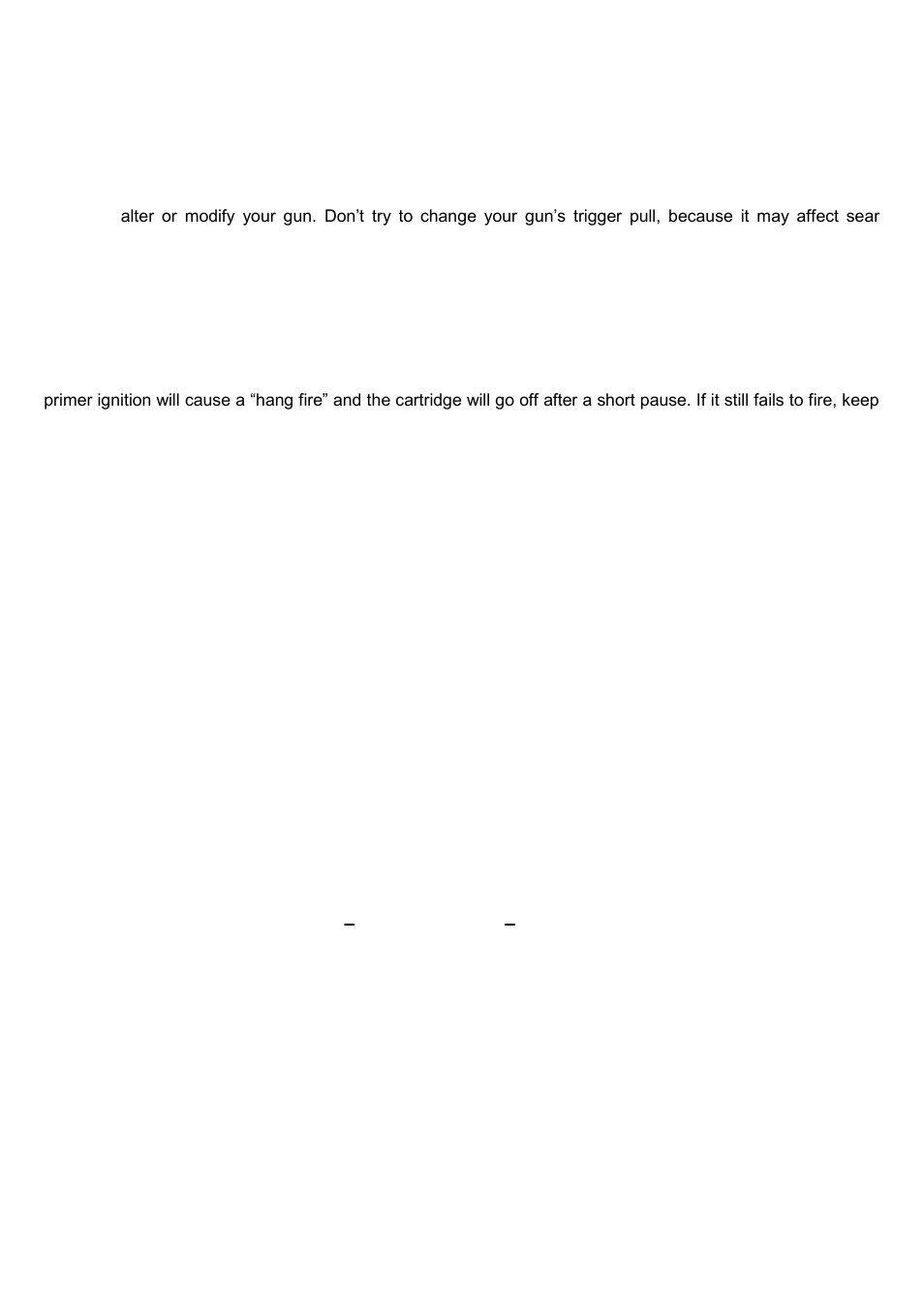 Unload it before leaving the range, Never put your hand over the muzzle of a gun, Never run with a loaded gun | Uberti Springfield Trapdoor Cartridge Rifle & Carbine User Manual | Page 6 / 31