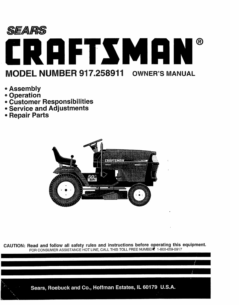 Craftsman 917.258911 User Manual | 60 pages