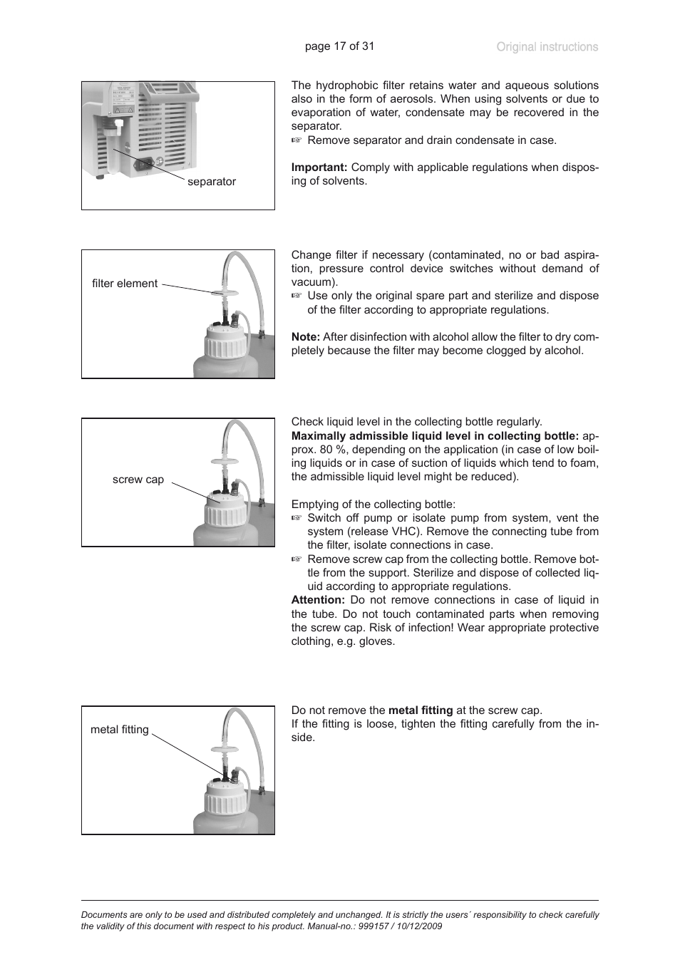 VACUUBRAND BVC 21 NT VARIO User Manual | Page 17 / 31