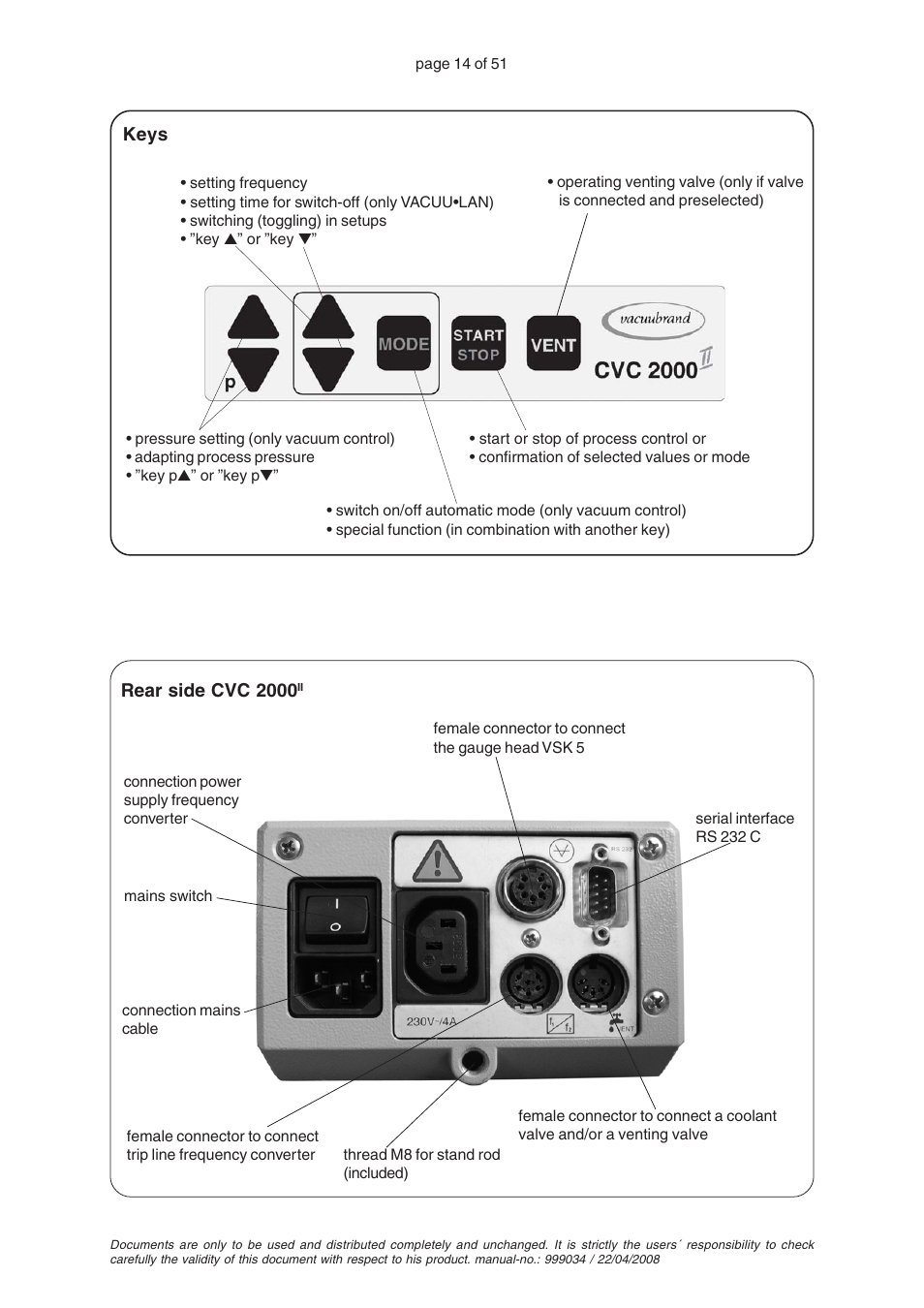 VACUUBRAND MZ 2C VARIO User Manual | Page 14 / 51