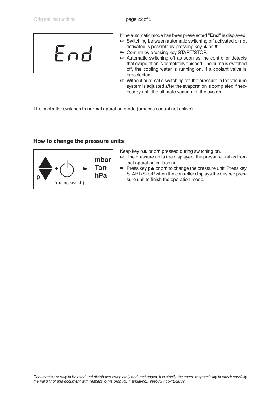 Mbar torr hpa | VACUUBRAND MV 10C VARIO User Manual | Page 22 / 51