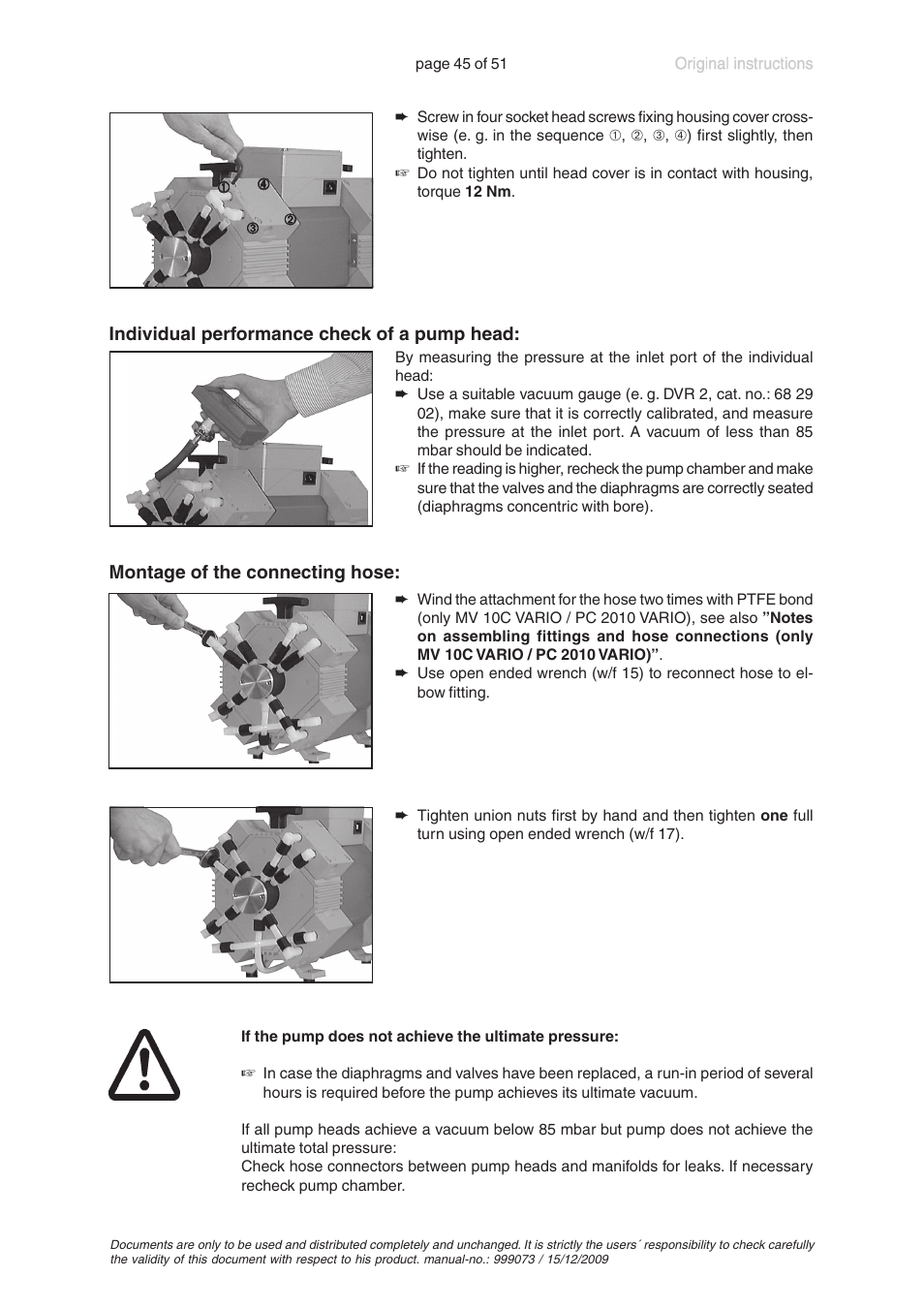 VACUUBRAND MV 10C VARIO User Manual | Page 45 / 51