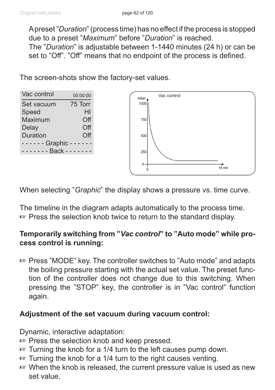 VACUUBRAND PC 3001 VARIO emission condenser Peltronic User Manual | Page 62 / 120