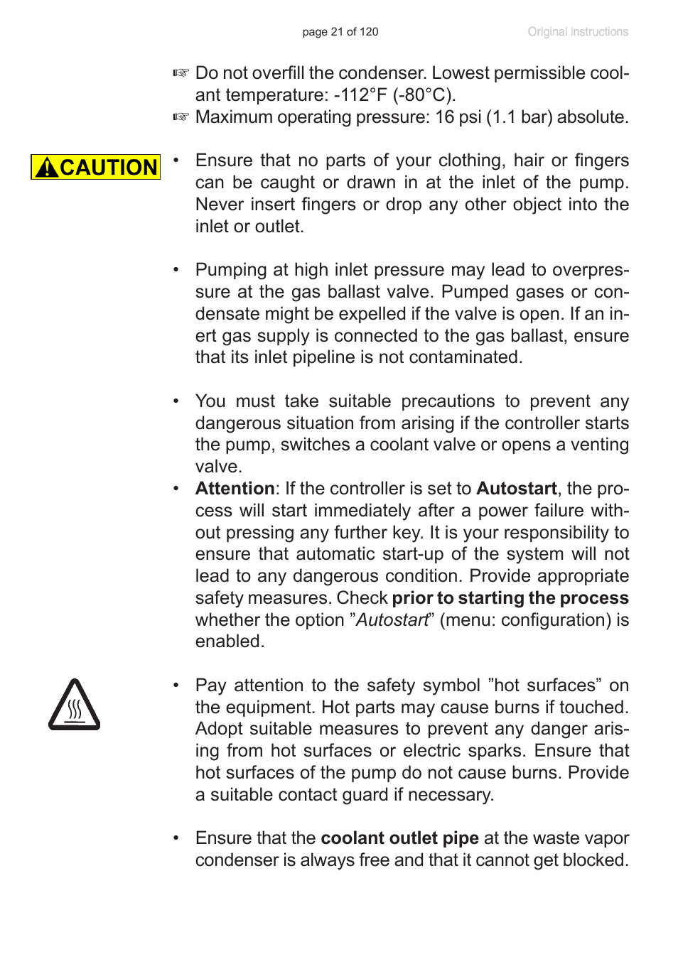VACUUBRAND PC 3001 VARIOpro emission condenser Peltronic User Manual | Page 21 / 120