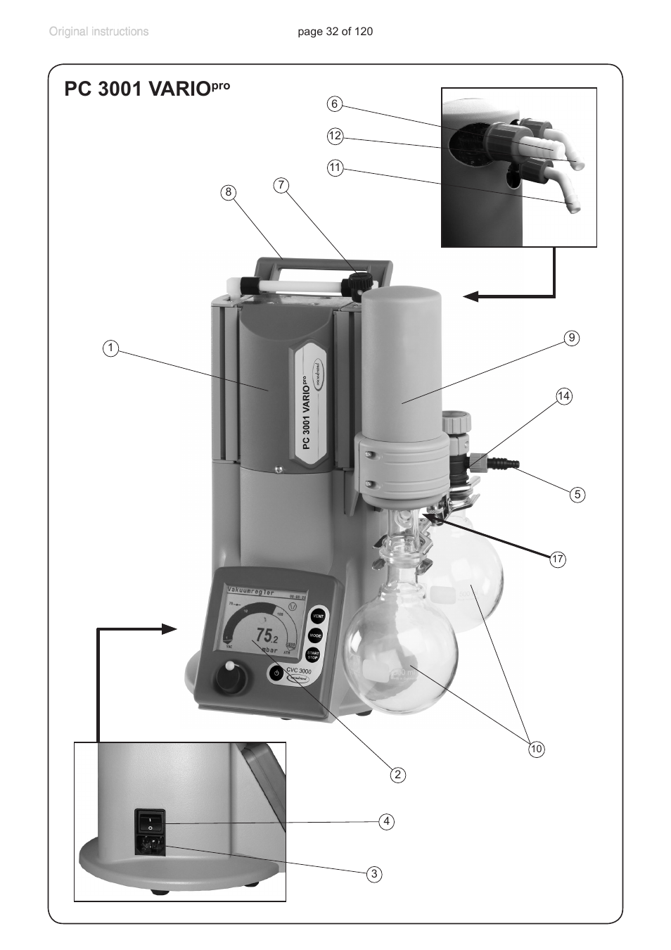 Pc 3001 vario | VACUUBRAND PC 3001 VARIOpro emission condenser Peltronic User Manual | Page 32 / 120