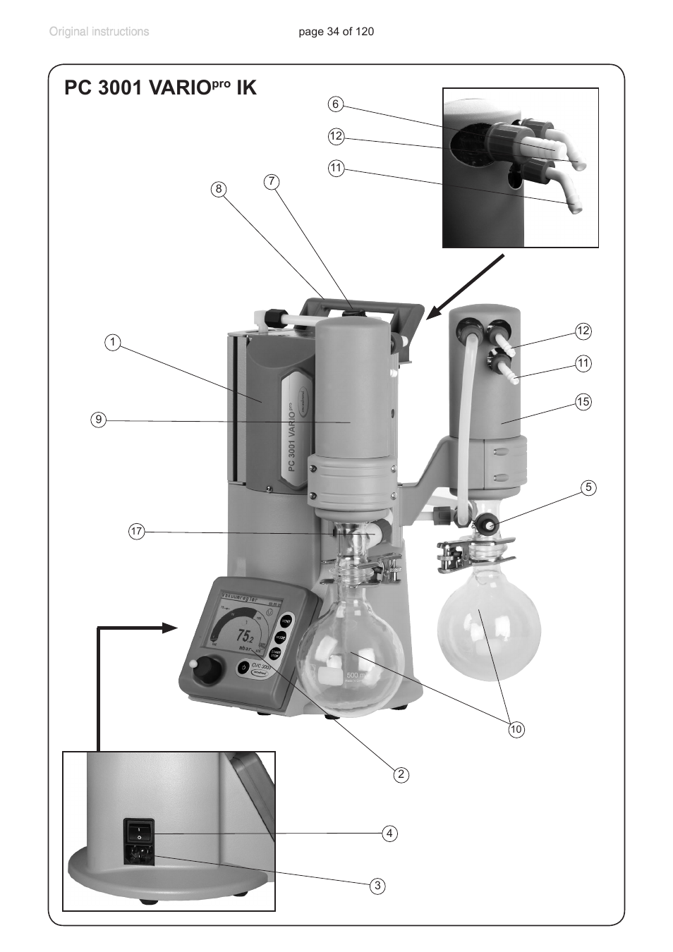 Pc 3001 vario | VACUUBRAND PC 3001 VARIOpro emission condenser Peltronic User Manual | Page 34 / 120