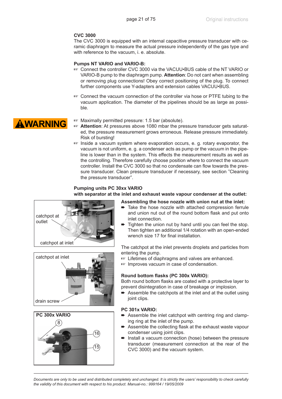 VACUUBRAND PC 3012 VARIO User Manual | Page 21 / 75