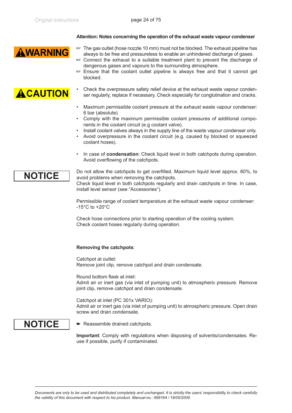 Notice | VACUUBRAND PC 3012 VARIO User Manual | Page 24 / 75