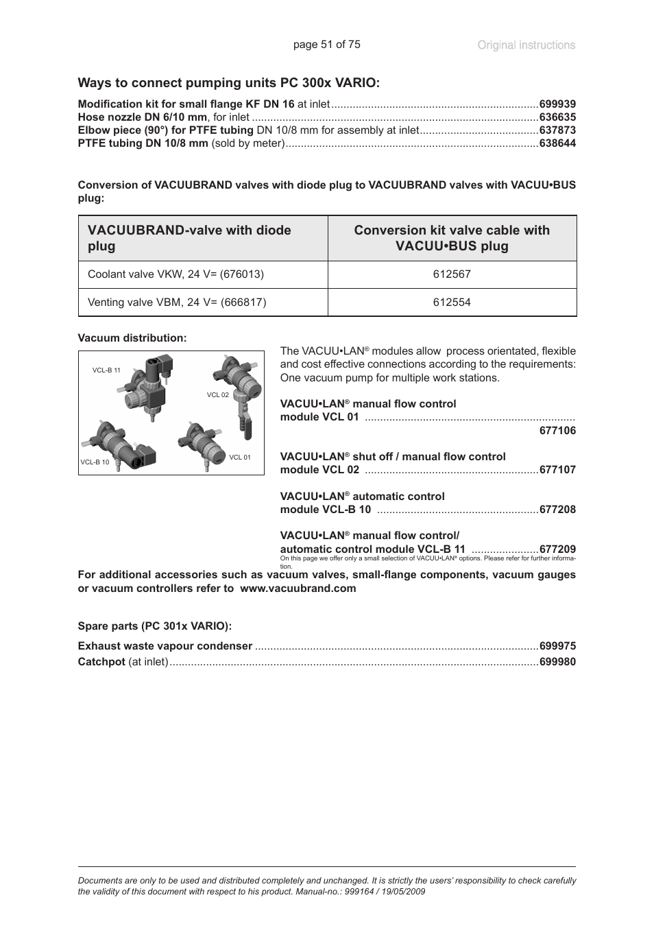 Ways to connect pumping units pc 300x vario | VACUUBRAND PC 3012 VARIO User Manual | Page 51 / 75