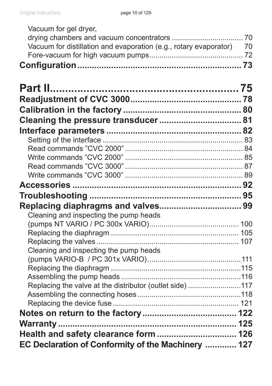 Part ii | VACUUBRAND PC 3012 VARIO plastic housing User Manual | Page 10 / 129