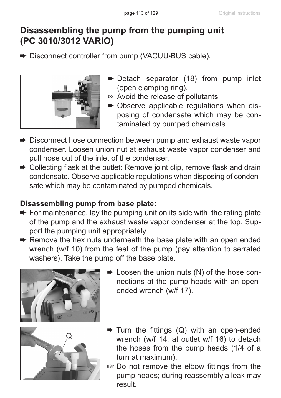 VACUUBRAND PC 3012 VARIO plastic housing User Manual | Page 113 / 129