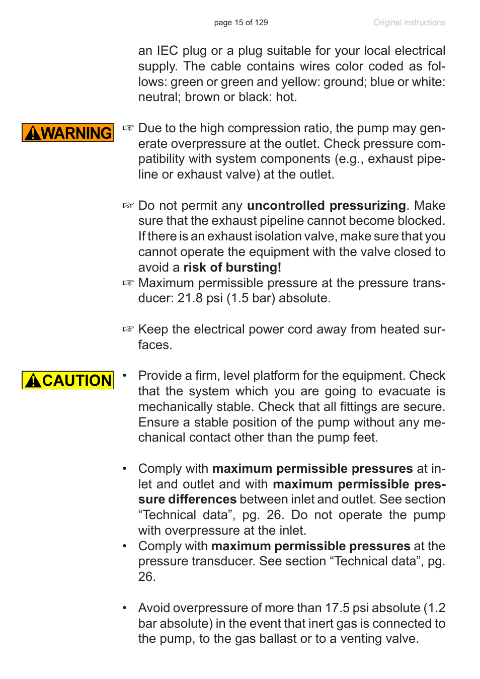 VACUUBRAND PC 3012 VARIO plastic housing User Manual | Page 15 / 129
