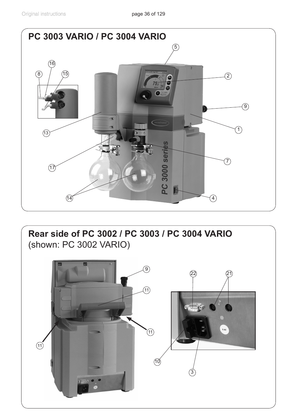 VACUUBRAND PC 3012 VARIO plastic housing User Manual | Page 36 / 129