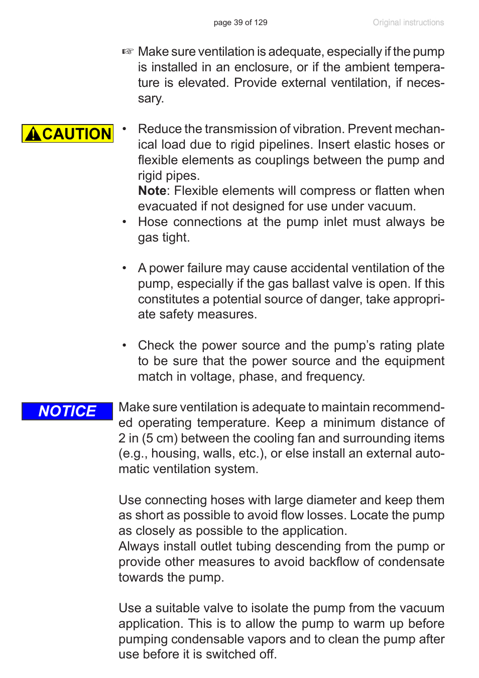 Notice | VACUUBRAND PC 3012 VARIO plastic housing User Manual | Page 39 / 129