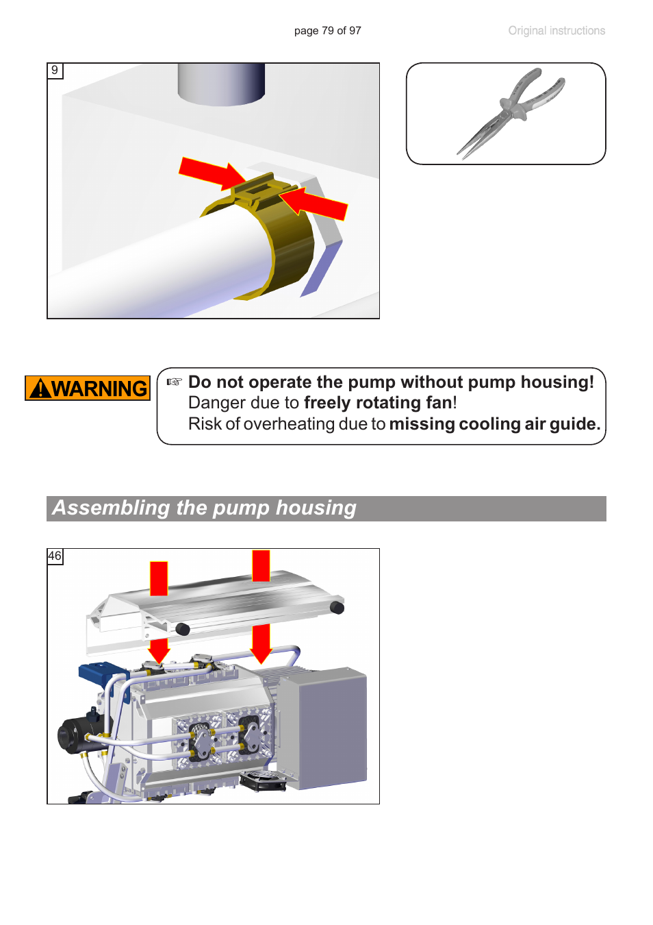 Assembling the pump housing | VACUUBRAND MV 10C NT VARIO o.C. User Manual | Page 79 / 97