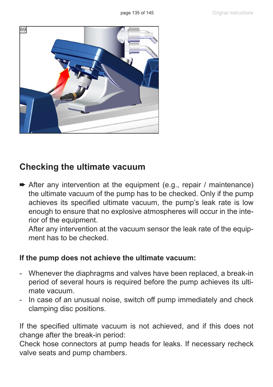 Checking the ultimate vacuum | VACUUBRAND PC 3012 NT VARIO Duo User Manual | Page 141 / 151