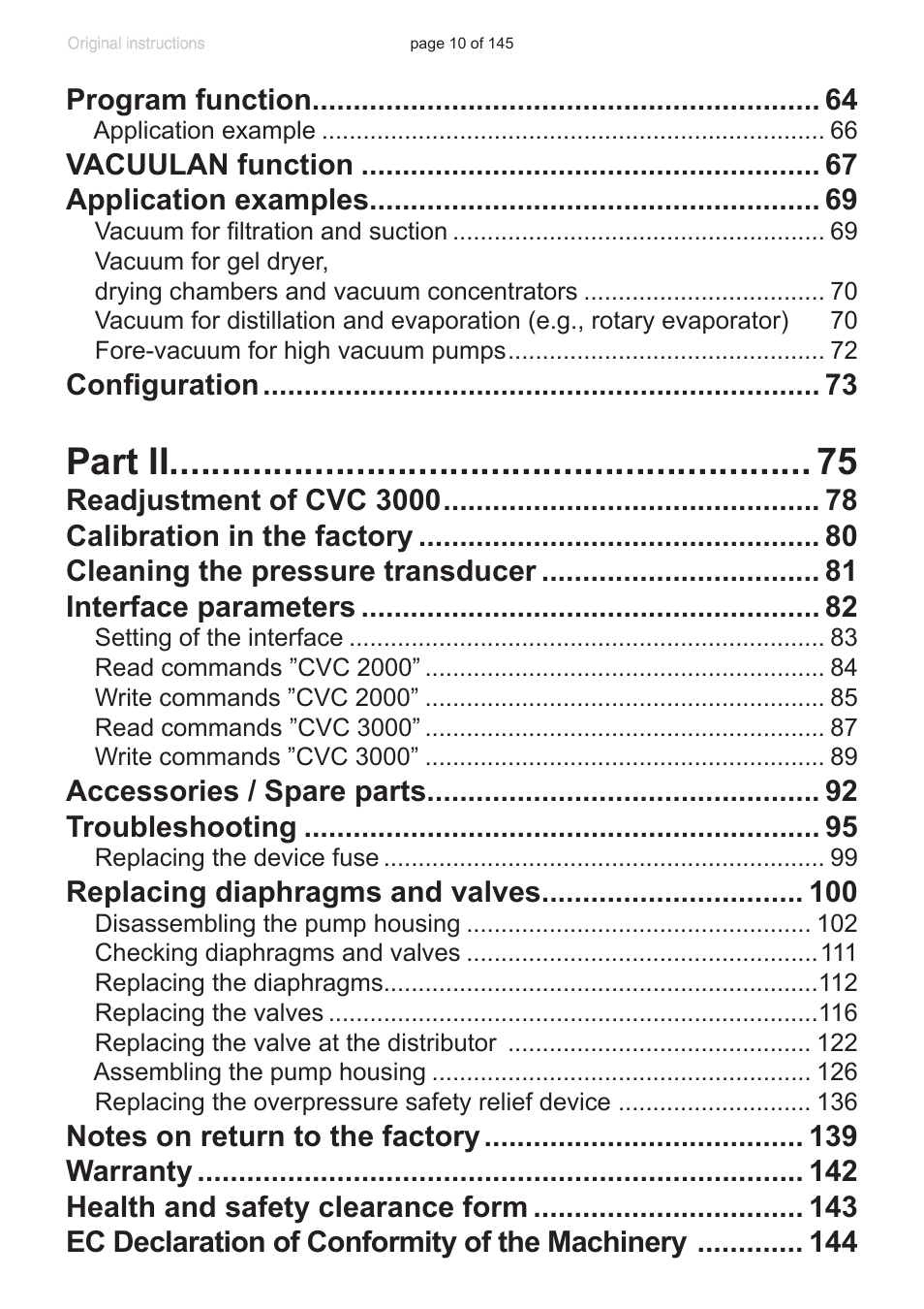 Part ii | VACUUBRAND PC 3012 NT VARIO Duo User Manual | Page 16 / 151