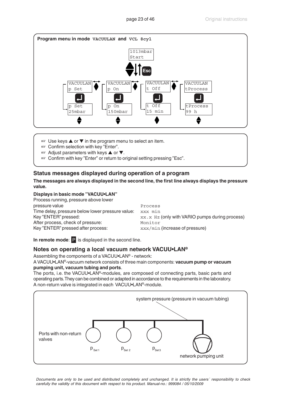 VACUUBRAND PC 600 LAN User Manual | Page 23 / 46