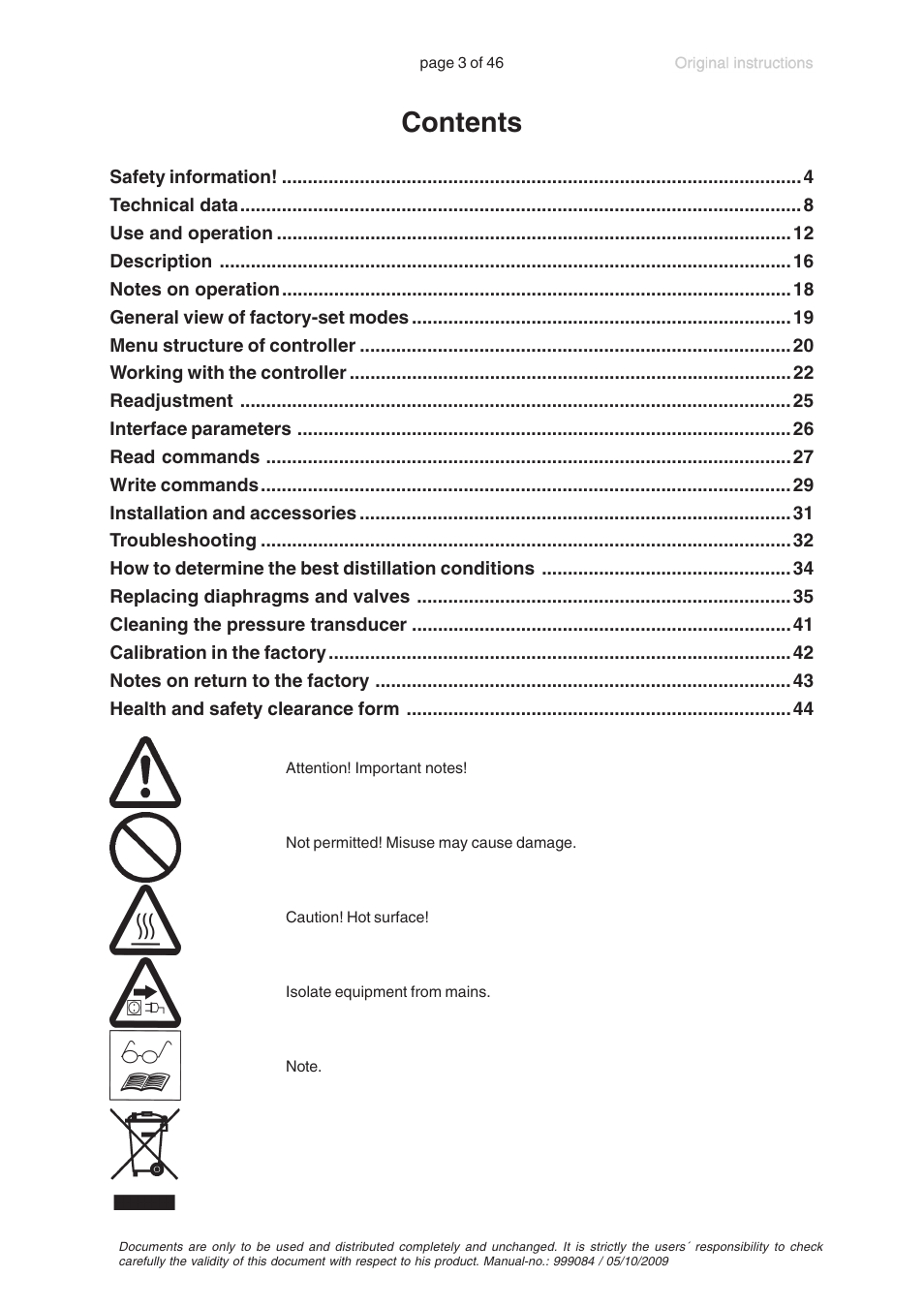 VACUUBRAND PC 600 LAN User Manual | Page 3 / 46