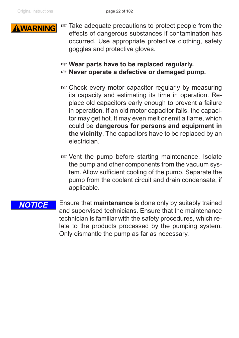 Notice | VACUUBRAND PC 600 LAN NT User Manual | Page 22 / 102