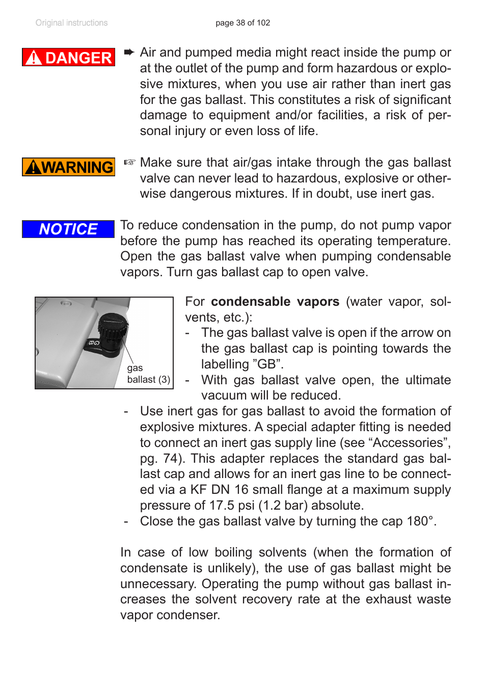 Notice | VACUUBRAND PC 600 LAN NT User Manual | Page 38 / 102