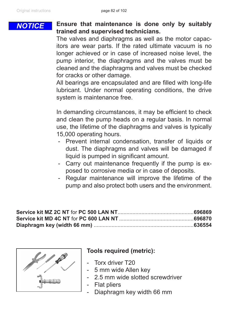 Notice | VACUUBRAND PC 600 LAN NT User Manual | Page 82 / 102